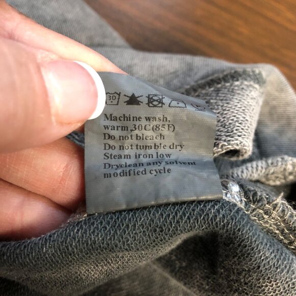 Washed Gray Oversized Top Womens Size 2XL Exposed Seam Drop Shoulder Tunic NEW - Picture 7 of 9